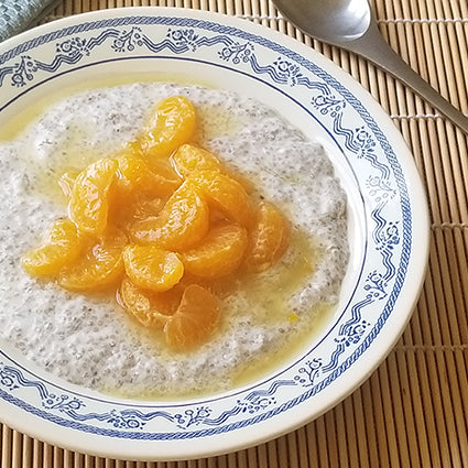Chia Pudding with Poached Tangerines