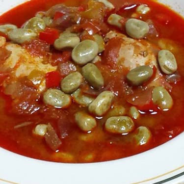 Image of Chicken, Fava Bean & Pepper Stew