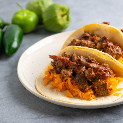 Image of “Nuevo Leon Style” Chile Colorado Tacos