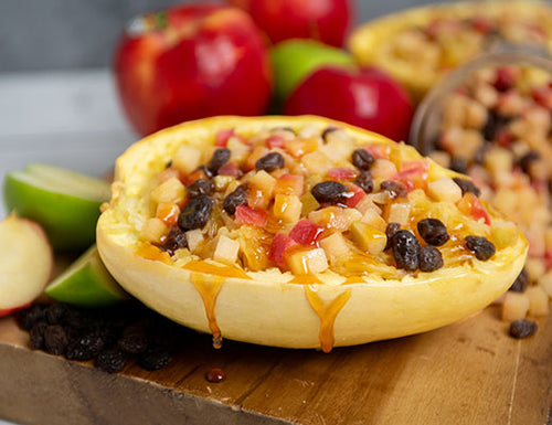 Sweet and Savory Roasted Spaghetti Squash Boats