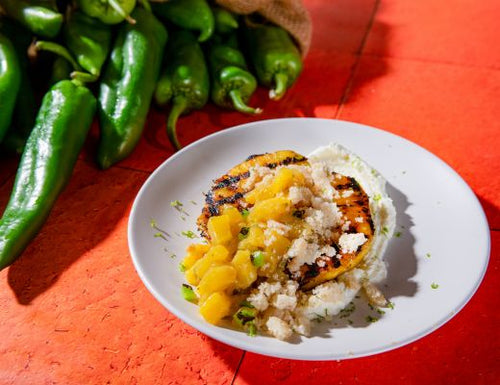 Deconstructed Hatch Pepper Pineapple Crumble