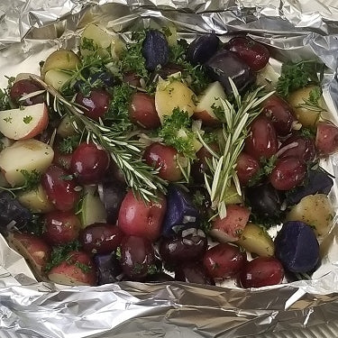 Simple Sides: Red, White & Blue Potato Grill Packet!