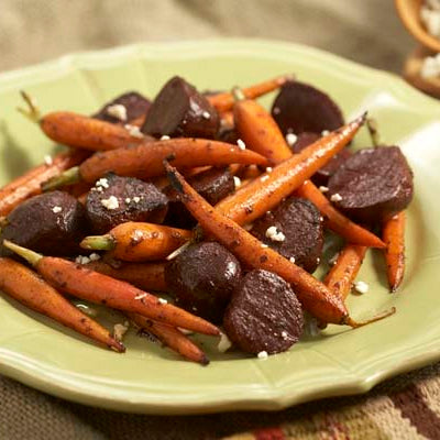 Image of Balsamic Marinated Roasted Baby Beets and Baby Carrots