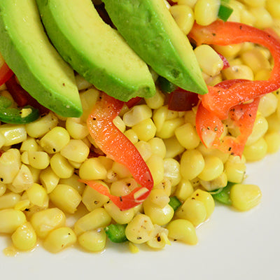 Image of Corn, Red Pepper and Avocado Salad with Lime Vinaigrette