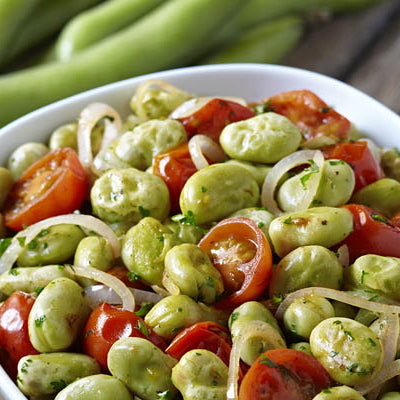 Image of Fava Bean and Cherry Tomato Salad