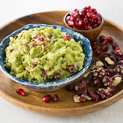 Image of Pomegranate Fruit and Nutty Guacamole
