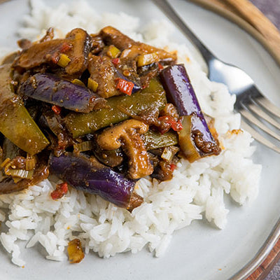 Image of Szechuan Eggplant or Chinese Eggplant in Brown Sauce