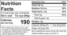 Image of  Black-Eyed Peas Nutrition Facts Panel