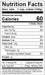 Image of  Butterkin Squash Nutrition Facts Panel