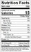 Image of  Dried Pequin Peppers Nutrition Facts Panel