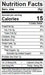 Image of  Dried Savina Ruby Hot Peppers Nutrition Facts Panel