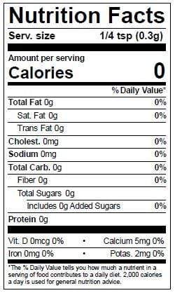 Image of  Dried Thyme / Tomillo (Don Enrique<sup>®</sup> Brand) Nutrition Facts Panel