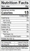 Image of  Dried Trinidad Scorpion Peppers Nutrition Facts Panel