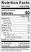 Image of  Golden Honeydew Melon Nutrition Facts Panel