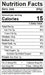 Image of  Goldew Peppers Nutrition Facts Panel