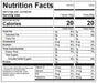 Image of  Lemon and Limes Pack Nutrition Facts Panel