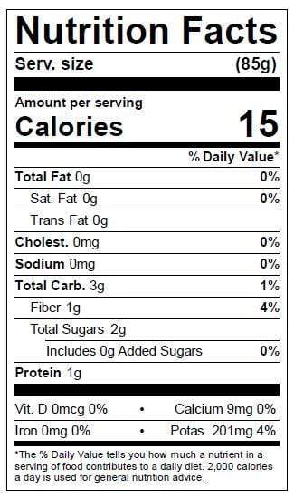 Image of  Medley Cocktail Tomatoes Nutrition Facts Panel