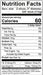 Image of  Monte Lirio White Pineapple Nutrition Facts Panel
