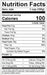 Image of  Neapolitan® Tangerines Nutrition Facts Panel