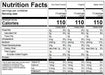 Image of  Organic Polenta Nutrition Facts Panel