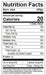 Image of  Organic Tri-color Bell Peppers Nutrition Facts Panel