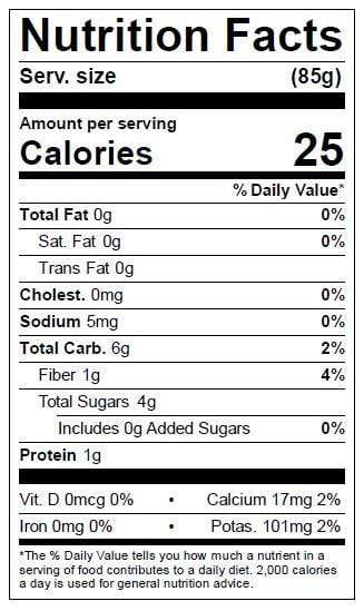 Image of  Perfect Sweet Onions Nutrition Facts Panel