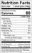 Image of  Seckle Pears Nutrition Facts Panel