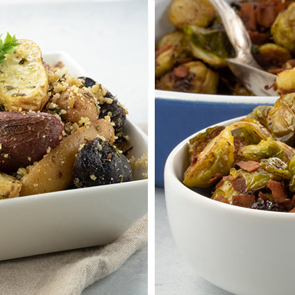 Roasted Brussels Sprouts with Coconut Bakin