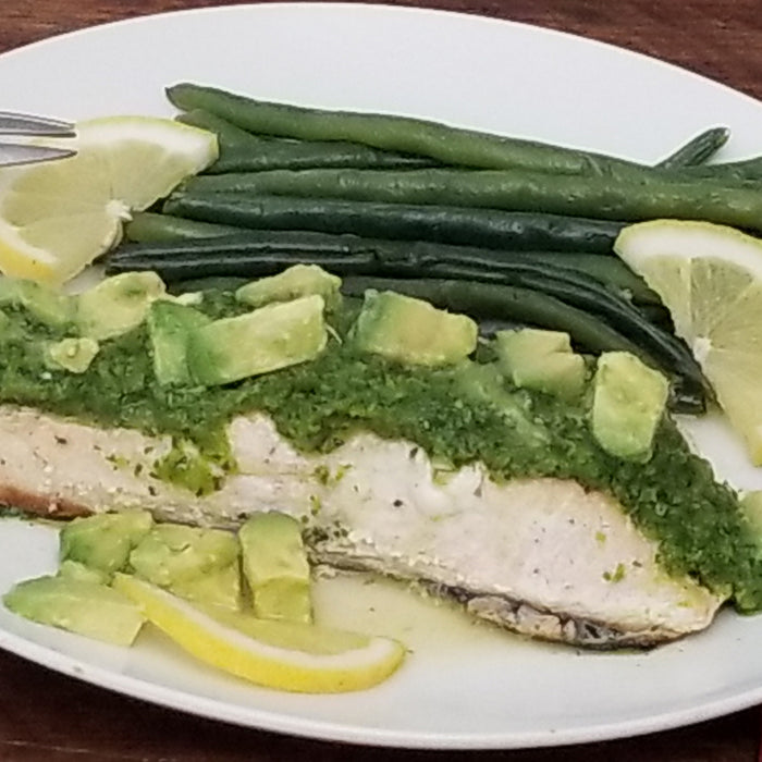 Image of Hatch Chimichurri with Seared Salmon