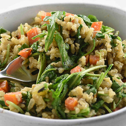 Barley Risotto with Wilted Greens