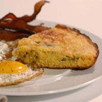 Image of Texas-Style Breakfast Skillet Cornbread with Roasted Hatch Chiles