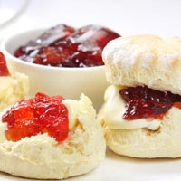 Image of Delicious Homemade Biscuits with Fresh Fruit Jam