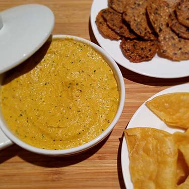 Image of Whipped Cashew Dip with Roasted Red Pepper, Grilled Valencia Orange and Chipotle Chile