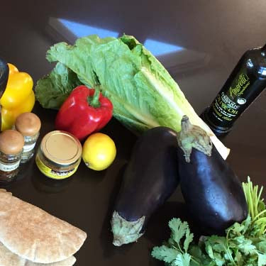 Image of Ingredients for Egyptian Eggplant Salad