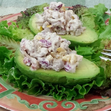 Image of Chipotle Chicken Salad Stuffed Avocados