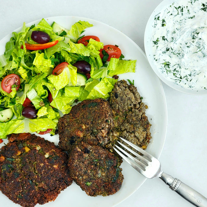 Image of Gluten-Free Lentil Keftedes with Dill Labneh