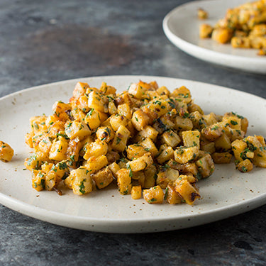 Image of Moroccan Celeriac with Tahini, Preserved Lemon and Fried (or Poached) Eggs