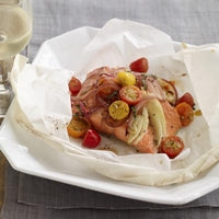 Image of Salmon en Papillote with Tomatoes and Fennel