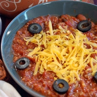 Image of Slimmed Down Smoky Turkey Chili with Toasted Cumin Crema