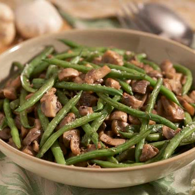 Image of Green Bean, Mushroom and Roasted Garlic Sauté