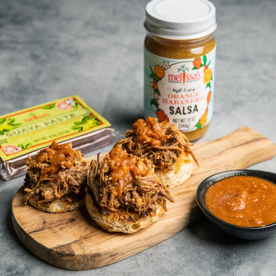 Sweet & Spicy Pulled Pork Crostini