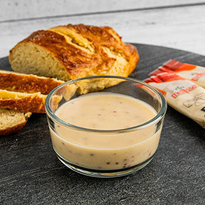 Pretzel Bread Bites with 4 Cheese Beer Sauce