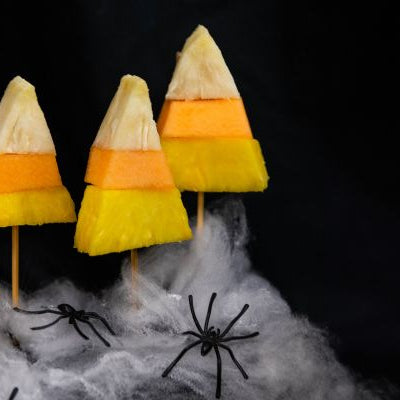 Image of Candy Corn Fruit Skewers