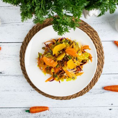 Image of Carrot Ribbon Salad with Hot Honey-Citrus Dressing