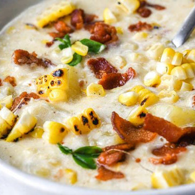 Image of Kickin’ Crab and Grilled Corn Chowder
