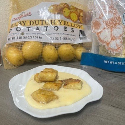 Dutch Yellow®️ Potato Gnocchi with Cheddar/Smoked Gouda Sauce