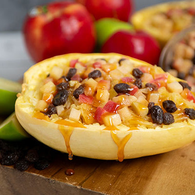 Sweet and Savory Roasted Spaghetti Squash Boats