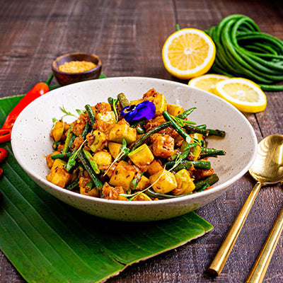Indian-Style Opo Squash and Chinese Long Beans Stir-Fry