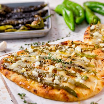 Roasted Anaheim Chile and Cheese Pizza