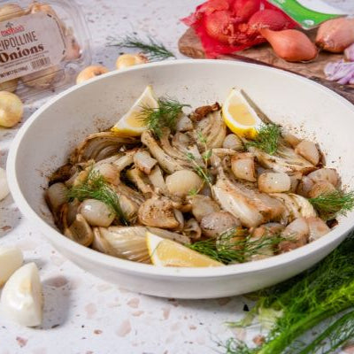 Braised Fennel with Shallots and Cipolline Onions